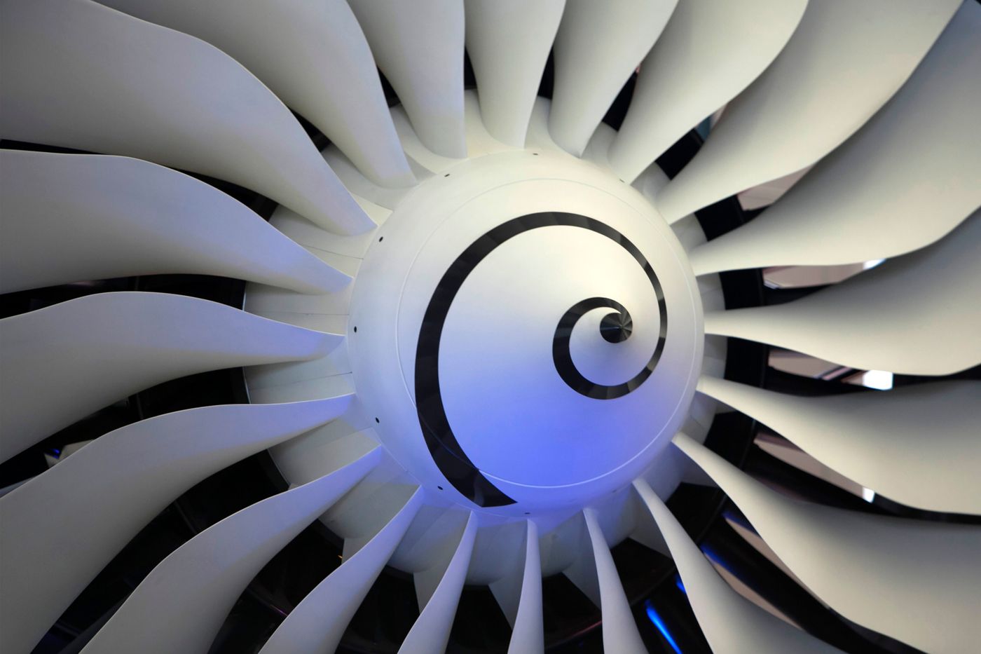 Close-up of a turbine fan